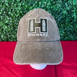 Hornady Brown Adjustable Baseball Style Cap Adult Hat Shot Show 2025 Hunting Gun